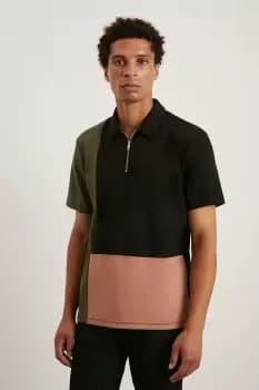 Premium Short Sleeve Tri Block Polo