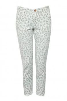 French Connection Leo Leopard Printed Jeans White