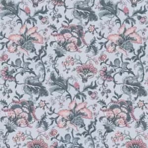 Laura Ashley Portia Pale Slate Floral Smooth Wallpaper