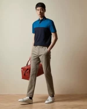 Slim Fit Semi Plain Cotton Trousers