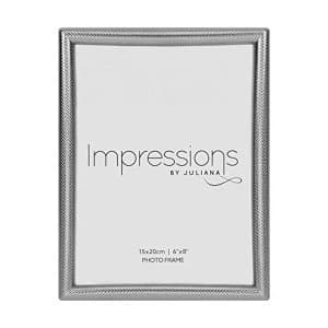 6" x 8" - Impressions Textured Silver Photo Frame