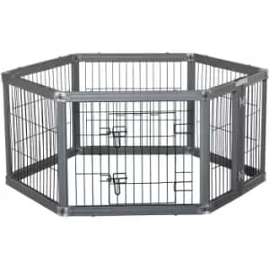 Pawhut - Dog Play Pen 6 Panel Pet Playpen Foldable Rabbit Guinea Pig Run