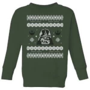 Star Wars Darth Vader Knit Kids Christmas Sweatshirt - Forest Green - 11-12 Years
