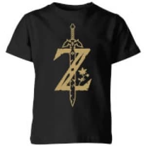 Nintendo The Legend Of Zelda Master Sword Kid's T-Shirt - Black - 11-12 Years