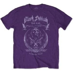 Black Sabbath - The End Mushroom Cloud Unisex Large T-Shirt - Purple