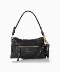 Dune 'Dallas' Small Zip Top Crossbody Bag - black