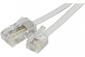 EXC 2m Telephone Cable RJ11 to RJ45 White