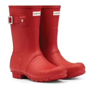 Hunter Womens Original Short Wellington Boots Military Red 5 (EU38)