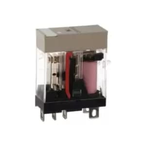 Relay, Plug-in, 5-Pin, SPDT, 10 A, Mechanical & LED Indicators, Label Facility