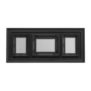 Premier Housewares Multi Frame 3 Photo Black Plastic Vintage Style Frame - 1 of 5 x 7", 2 of 4 x 6"