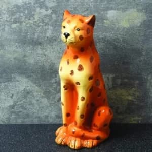 Leopard Ornament Orange 26.5cm