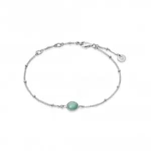 Amazonite Healing Stone Bobble Silver Bracelet HBR1003_SLV