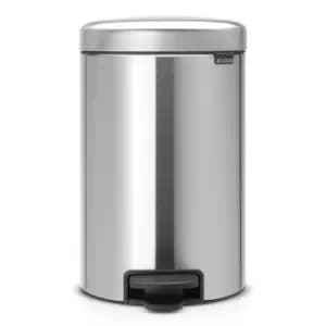 Brabantia New Icon Pedal Bin 12L, Matt Steel