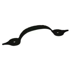 BQ Black Steel Hammered Bow Furniture pull handle Pack of 1