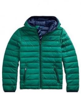 Ralph Lauren Boys Hooded Packable Jacket - Green