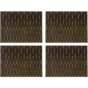 Geome Prism Black and Gold Placemats - Premier Housewares