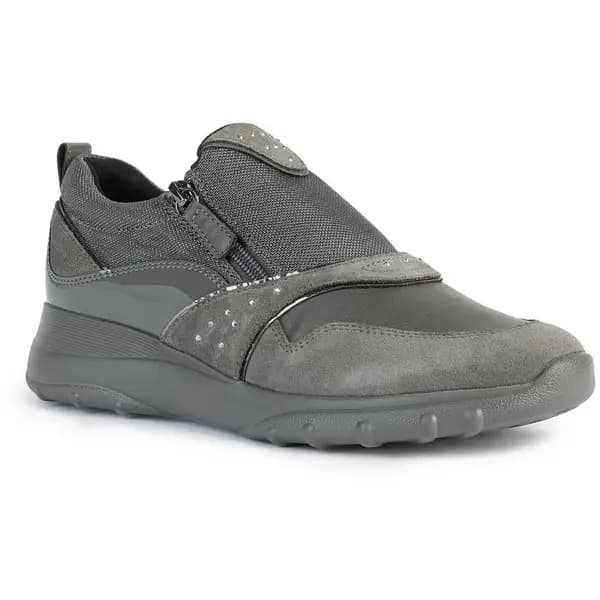 Geox Womens Alleniee Breathable Zip Up Trainers Shoes - UK 7 Grey female GDE2578DKG7