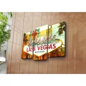 3PATK-9 Multicolor Decorative Canvas Painting (3 Pieces)