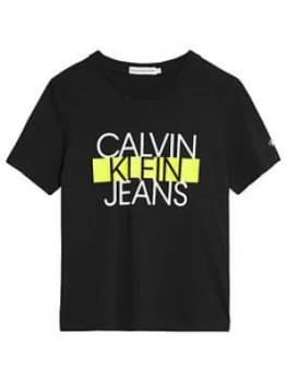 Calvin Klein Jeans Boys Short Sleeve Institutional Block T-Shirt