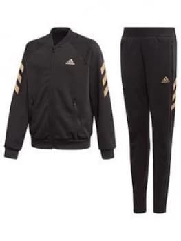 adidas Girls XFG Tracksuit - Black, Size 13-14 Years, Women
