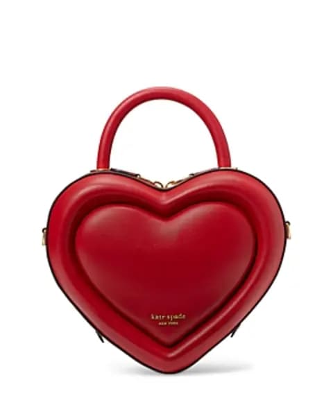 kate spade new york Pitter Patter Smooth Leather 3D Heart Crossbody