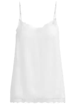 VILA Lace Spaghetti Strap Top Women White