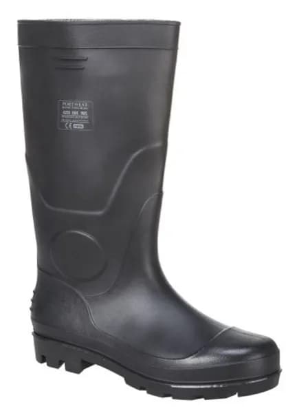 Portwest PVC Non Safety Wellington Boots FW90BKR41 Colour: Black