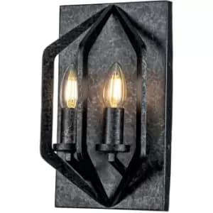 Elstead Quoizel Vanguard Wall Lamp Old Black