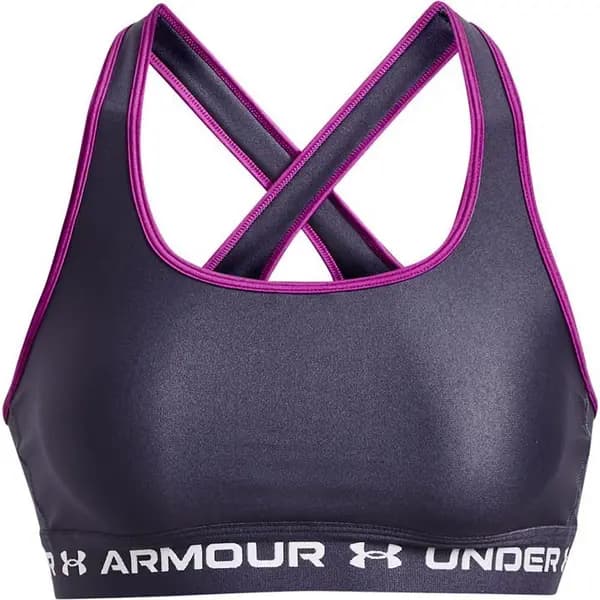 Under Armour Armour Medium Support Crossback Bra Womens - Purple 8