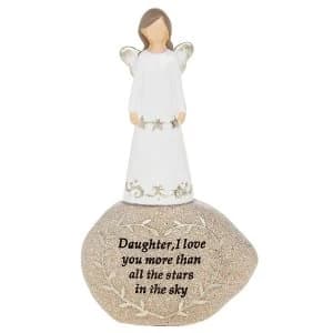 Stone Sentiment Angel Daughter Ornament