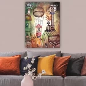 116586982_70100 Multicolor Decorative Canvas Painting