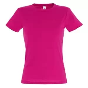 SOLS Womens/Ladies Miss Short Sleeve T-Shirt (L) (Fuchsia)