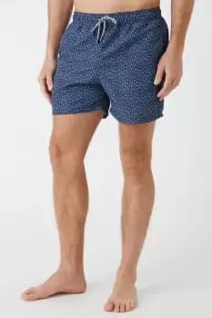 Mens Navy Geo Swim Short