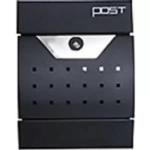 Homcom Mail Box Waterproof with Lid Black