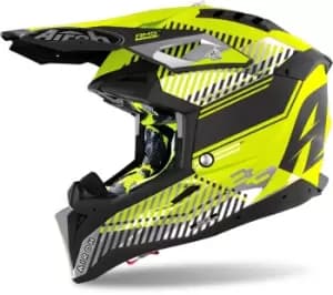 Airoh Aviator 3 Wave Carbon Yellow Motocross Helmet