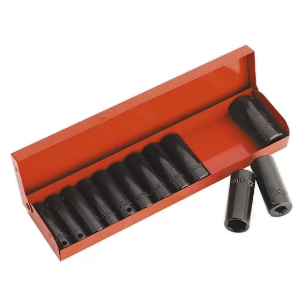 Genuine SEALEY AK683 Impact Socket Set 12pc Deep 3/8Sq Drive Metric/Imperial