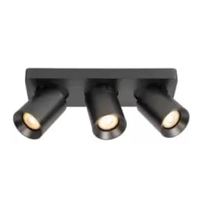 Nigel Modern Ceiling Spotlight Bar - LED Dim to warm - GU10 - 3x5W 2200K/3000K - Black Steel