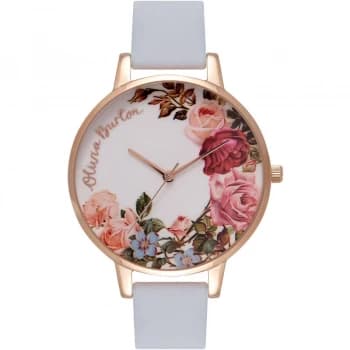English Garden Chalk Blue & Rose Gold Watch