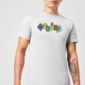 Disney Mickey Fruit Blocks Mens T-Shirt - Grey - 3XL