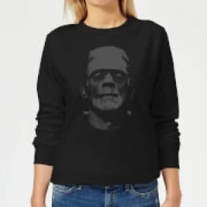 Universal Monsters Frankenstein Black and White Womens Sweatshirt - Black