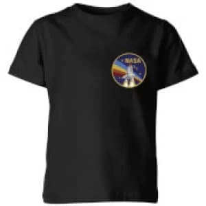 NASA Vintage Rainbow Shuttle Kids T-Shirt - Black - 11-12 Years