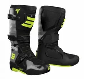 SHOT Boots Race 4 Camo Neon Yellow 42