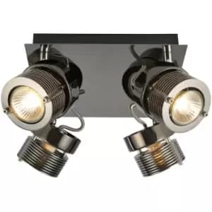 Inlight 4-Light Ceiling Spotlight Pedro Black Chrome
