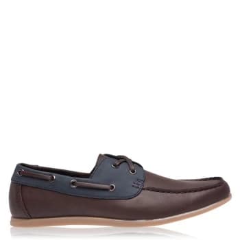 Soviet Classic Mens Boat Shoes - Brown/Navy