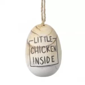 Small Little Chicken Inside Wooden Egg Small by Heaven Sends
