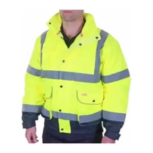 Two Tone Constructor Bomber Jacket Saturn Yellow/Navy - Size 2XL
