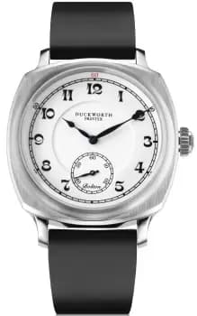 Duckworth Prestex Watch Bolton Small Seconds White Black Rubber