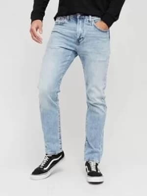 Levis Levis 502 Taper Slim Fit Jeans, Light Indigo, Size 33, Length Long, Men