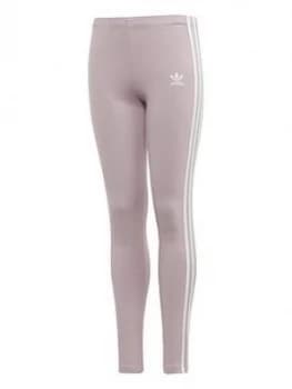 Adidas Originals Girls 3-Stripes Leggings - Lilac
