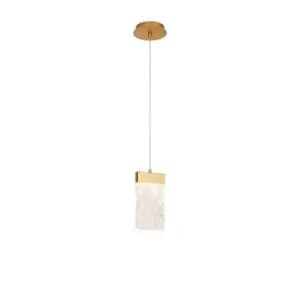 Boston Medium Ceiling Pendant 2m, 4.5W LED, 3000K, 160lm, Painted Brushed Gold